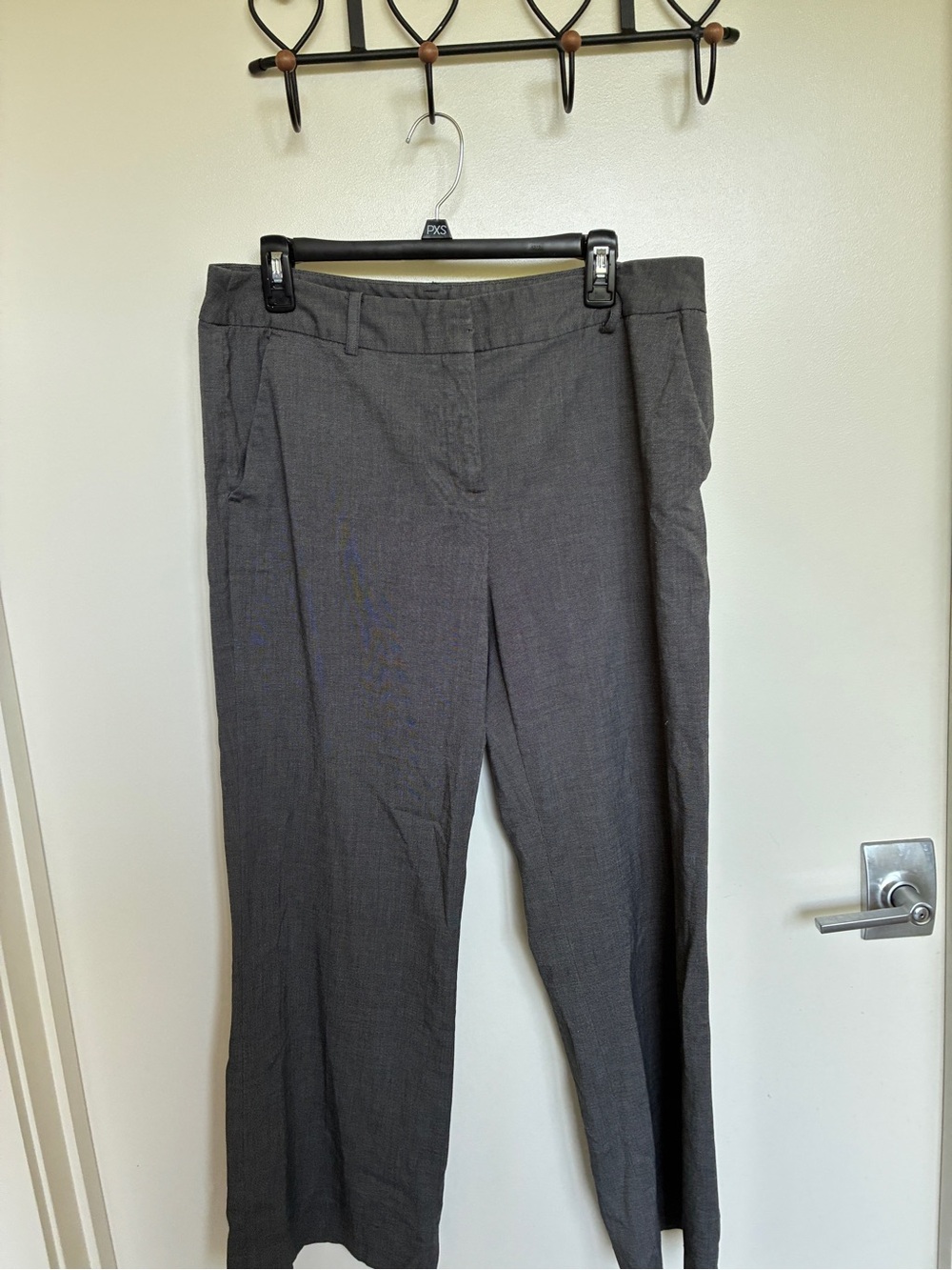 Liz Claiborne Gray Straight-Leg Dress Trousers
